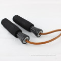 Adjustable Speed Cowhide Skipping Rope